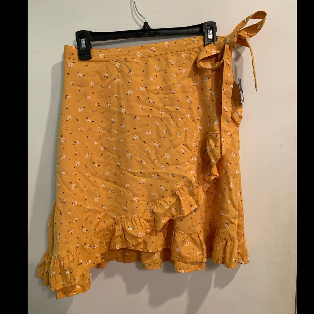 Mustard Wrap Skirt
